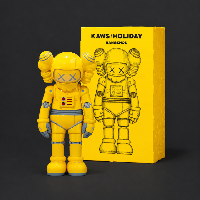 KAWS:HOLIDAY Hangzhou vinyl figure, yellow
