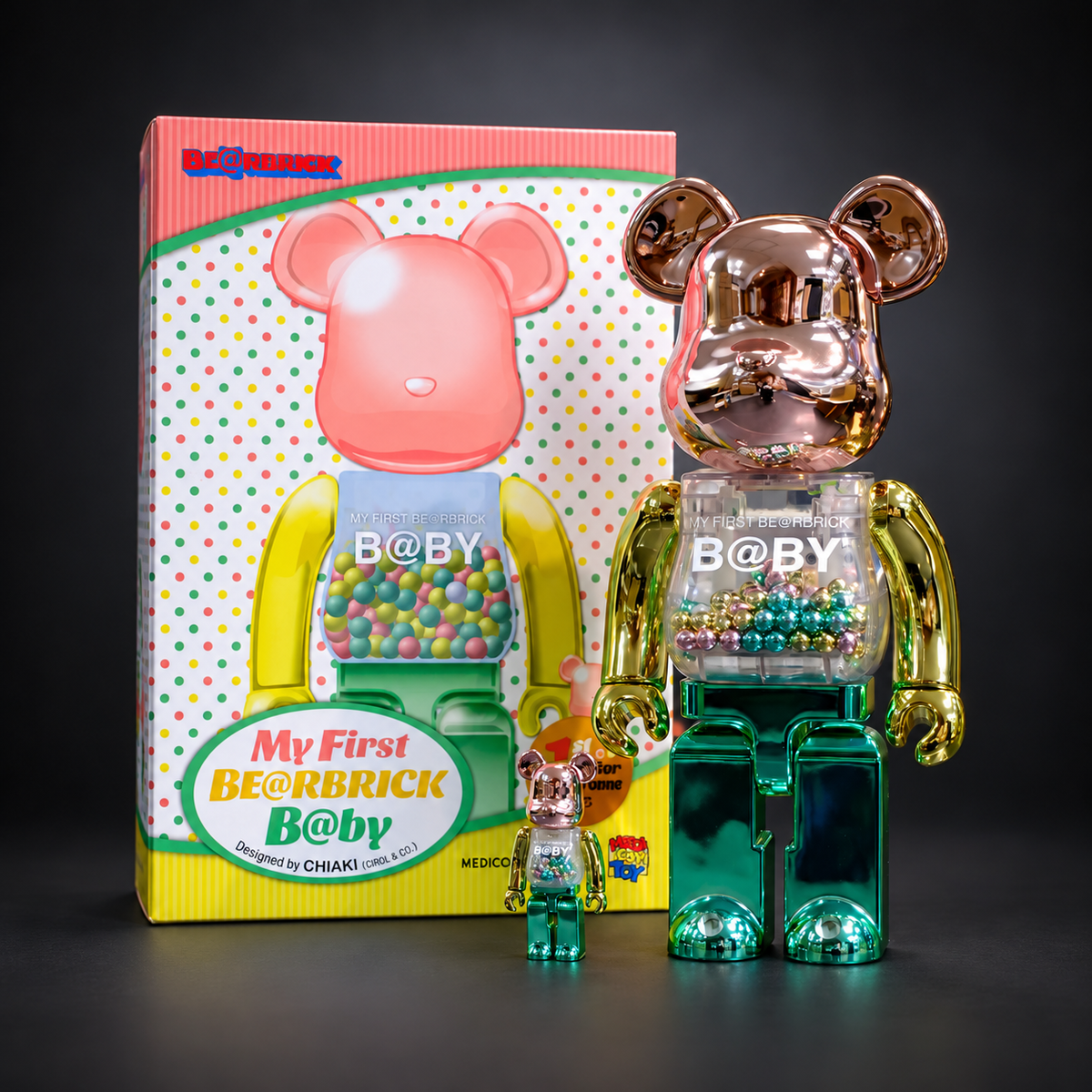 MY FIRST BE@RBRICK B@BY 1st COLOR CHROME Ver. 100% & 400%