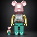 MY FIRST BE@RBRICK B@BY 1st COLOR CHROME 400% und 100% – Vorderseite