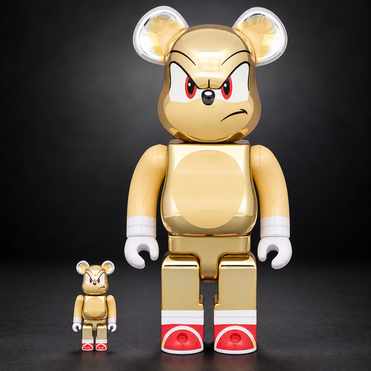 BE@RBRICK Super Sonic Chrome 100% & 400% set by Medicom Toy
