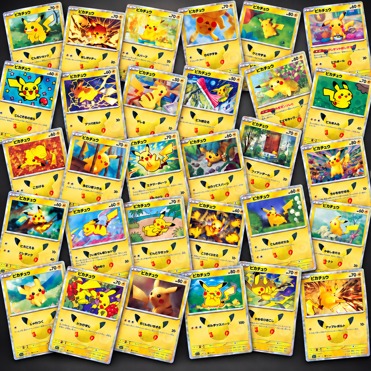 Set completo Pokémon 30th Celebration Pikachu – 30 cartas holo japonesas